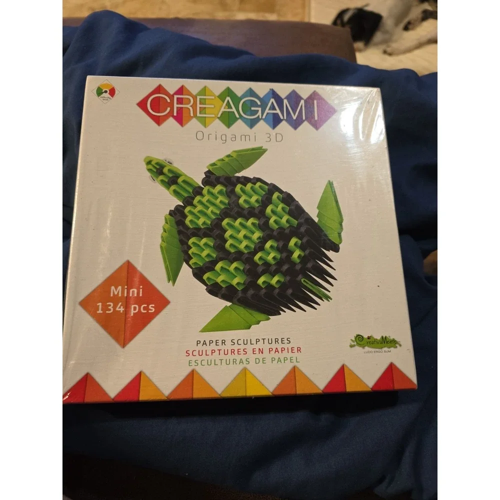 Creagami Origami 3D Mini Paper Sculpture Turtle New In Box Sealed Mini 134 Pcs